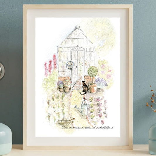 Greenhouse visitor print