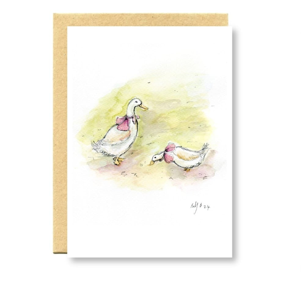 Geese friends greetings card