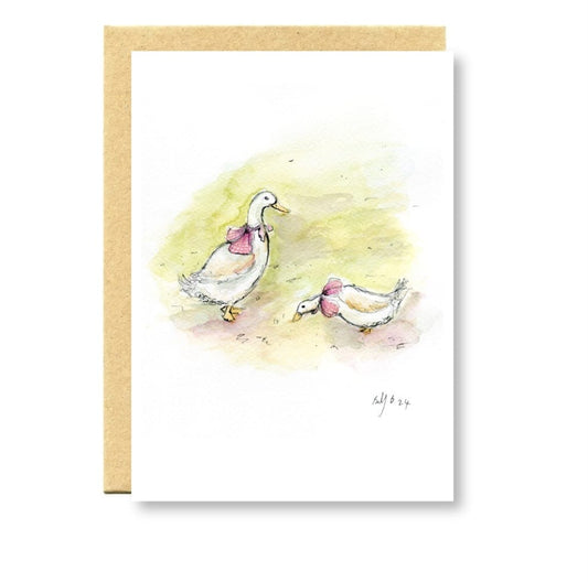 Geese friends greetings card