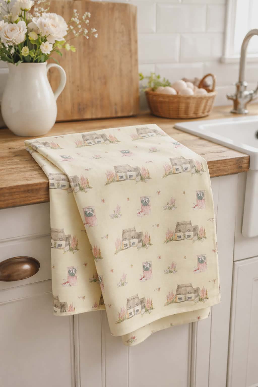 Cosy cottage Tea towel