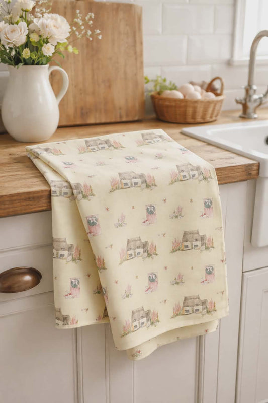 Cosy cottage Tea towel
